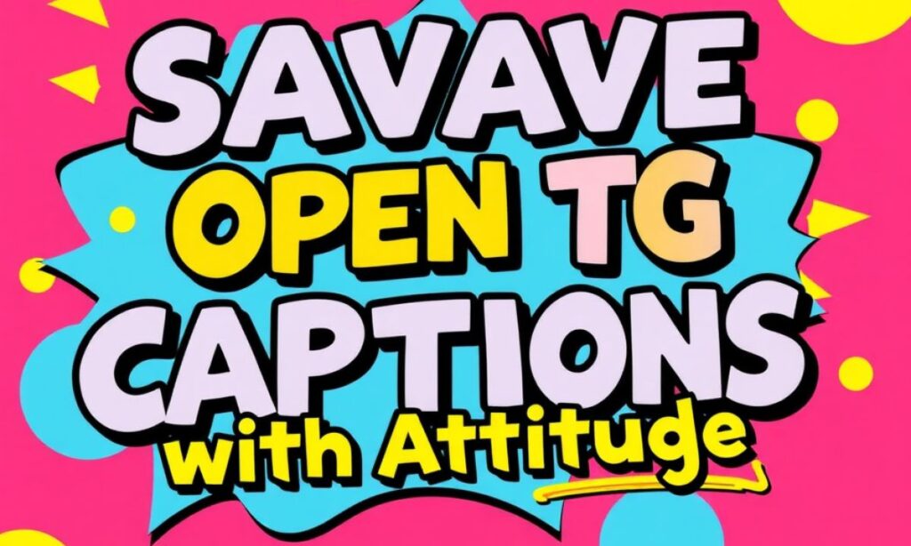 Savage Open TG Captions with Attitude